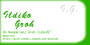 ildiko groh business card